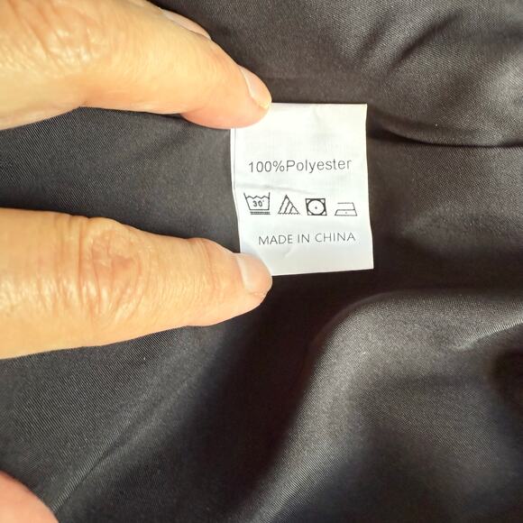 Fit  Flare Black Midi Dress Small Flutter Sleeve Mock Wrap Coquette Flirty Flowy - Picture 14 of 16